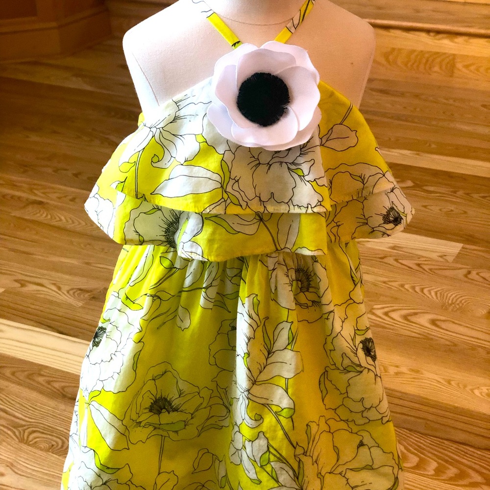 Janie & Jack Yellow Floral Dress